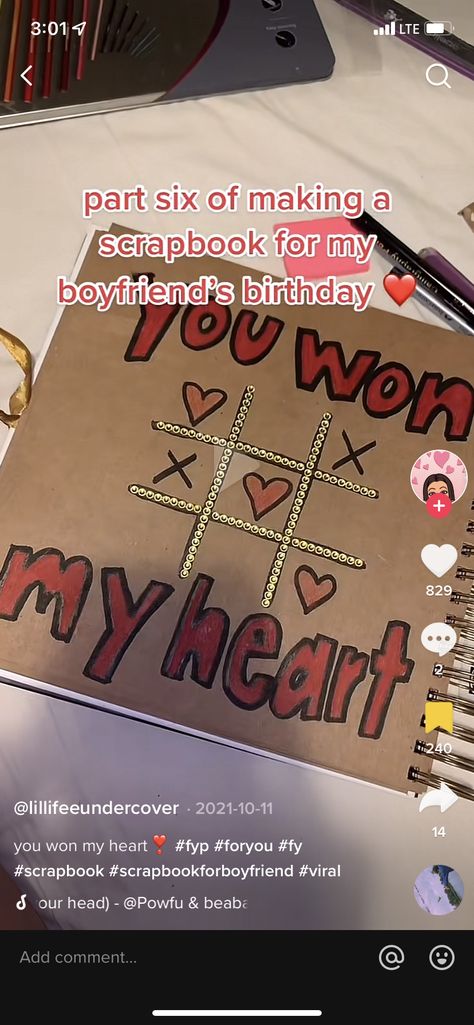 Valentines Day Scrapbook For Him, Valentine’s Day Scrapbook Ideas, Valentines Scrapbook Ideas, Valentines Day Scrapbook, Cute Hoco Proposals, Valentine Scrapbook, Boyfriend Scrapbook, Valentines Scrapbook, Love Scrapbook