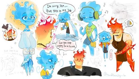 Fireboy And Watergirl Fanart, Cool Pfps For Discord, Pop Culture Magazine, Fireboy And Watergirl, Culture Magazine, Cartoons Love, Pretty Drawings, Pixar Movies, Cartoon Crossovers