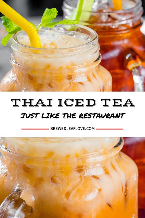 Thai Tea Recipes, Coconut Milk Drink, Thai Iced Tea, Cinnamon Drink, Coffee Desserts, Milk Tea Recipes, 2b Mindset, Iced Tea Recipes, Thai Tea