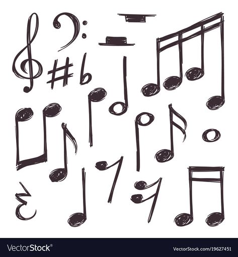 Music Notes Drawing Doodles, Notes Drawing Doodles, Note Illustration, Music Notes Drawing, Musical Symbols, Notes Drawing, Music Note Symbol, Drawing Music, Balance Tattoo