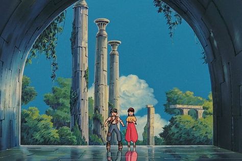 Acnh Ghibli, Sky Castle, Pom Poko, Secret World Of Arrietty, Ghibli Artwork, Movie Shots, Studio Ghibli Movies, Castle In The Sky, Ancient Forest