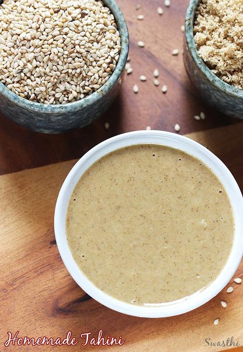 Tahini recipe | How to make tahini (Sesame paste) Sauce For Falafel, Sesame Dipping Sauce, Make Tahini, How To Make Tahini, Ragi Dosa, Best Hummus Recipe, Pesto Hummus, Sesame Paste, Homemade Tahini