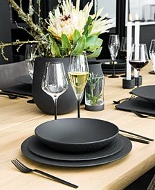 Villeroy Boch - Macy's Modern Dinner Plates, Buffet Plate, Black Cutlery, Black Dinnerware, Plates And Bowls Set, Kitchen Plate, Rock Collection, Dinner Plate Sets, Pasta Bowls