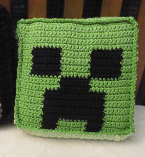 Excited to share this item from my #etsy shop: Minecraft Inspired Creeper Block Pillow Crochet Pattern #green #black #pillow #crochetpattern #minecraft #block #videogame #kids Crochet Minecraft Plushies, Crochet Minecraft Pattern Free, Creeper Pattern, Minecraft Crochet Patterns, Minecraft Pillow, Diy Minecraft Decorations, Alex Minecraft, Shop Minecraft, Minecraft Crochet