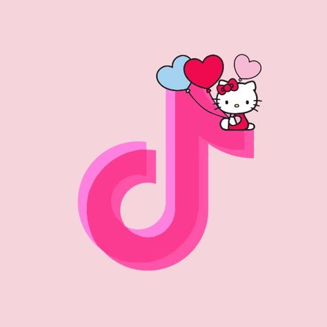 Tiktok Widget, App Icon Wallpaper, Icon Wallpaper Iphone, Ipad Organization, Tiktok App Icon, Pink Hello Kitty Wallpaper Iphone, Tiktok App, Ipad Layout, Cat App