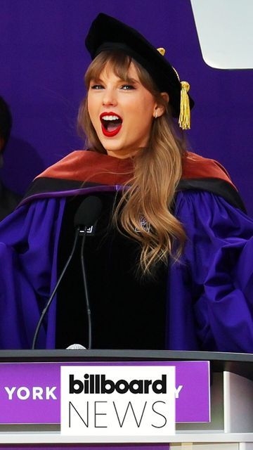 billboard on Instagram: "Taylor Swift finally got to rock her cap and gown to walk in a graduation as she received an honorary degree from New York University and addressed the class of 2022. 🎓 #BillboardNews" Instagram Taylor Swift, New York University, Graduation Gown, York University, Class Of 2022, Cap And Gown, The Class, Taylor Alison Swift, Hottest Celebrities