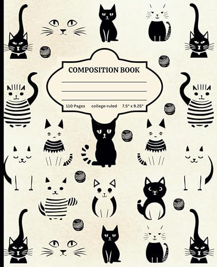 Composition Notebook College Ruled: "Meowversations: A Notebook for Cat Enthusiasts" Feline Friends Journal for Back to School, Work, College, Diary, Blank Journal Cat Notebook, Cat Diary, Friends Journal, Blank Journal, Composition Book, A Notebook, Composition Notebook, Star Images, Tv Episodes