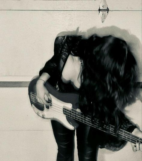 Ryen Trevarrow, Punk 57, Bass Guitar, Bass, A Woman, Guitar, Black And White, Hair, White