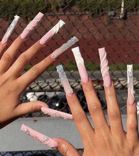 Exotic Nail Designs, 2022 Nails, Acrylic Nail Shapes, Diy Acrylic Nails, Colored Acrylic Nails, Glow Nails, Short Square Acrylic Nails, Exotic Nails, Long Acrylic Nails Coffin