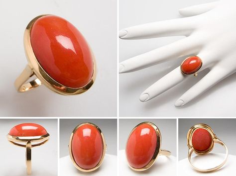 Channa Recipe, Coral Rings, Antique Cocktail Ring, Gents Shirts, Coral Jewelry Set, Gold Finger Rings, Red Coral Earrings, Mogok, Gold Mangalsutra