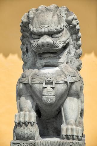 size: 24x16in Photographic Print: China 10MKm2 Collection - Stone Lion Statue by Philippe Hugonnard : Artists Japanese Foo Dog, Lion Statue, Stone Lion, Fu Dog, Stone Statue, Historical Moments, Stone Statues, Foo Dog, Dragon Games