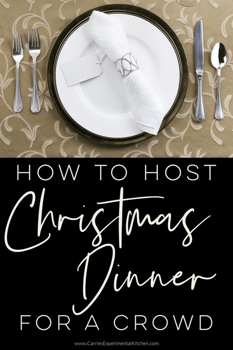 Making Christmas dinner for a crowd can be just as daunting as hosting Thanksgiving, but it doesn't have to be if you plan ahead.  #dinner #christmas Dinner Party Outfit Casual, Dinner Party Ideas Food, Christmas Dinner For A Crowd, Christmas Buffet Menu, Dinner Party Foods, Host Christmas Dinner, Casual Dinner Party Outfit, Dinner Buffet Ideas, Christmas Dinner Buffet