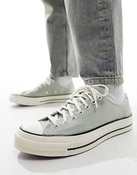 Converse Chuck 70 Fall Tone Hi sneakers in light blue | ASOS New Converse, Converse Chuck 70, Chuck 70, Chucks Converse, Blue Fashion, Converse, Light Blue, Asos, Sneakers