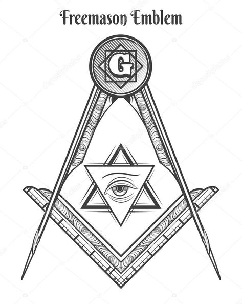 Freemasons symbol with third eye and star of david Freemason Tattoo, Vintage Compass Tattoo, Freemasonry Symbols, Geometric Compass, Square Tattoo, Freemason Symbol, Alchemy Tattoo, Scandinavian Tattoo, Compass Symbol