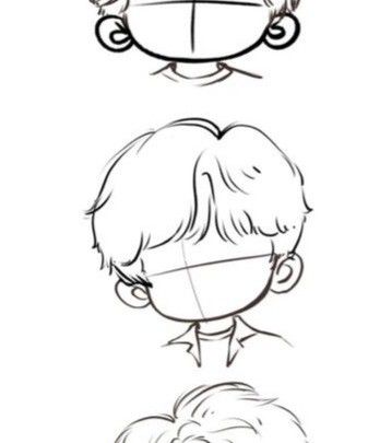 Boy Hair Drawing Easy, Couple Poses Chibi, Chibi Hair Drawing, Chibi Sketch Hair, How To Draw Chibi Eyes, Chibi Hair Boy, How To Draw Chibi Hair, Chibi Boy Hair, Cute Chibi Eyes