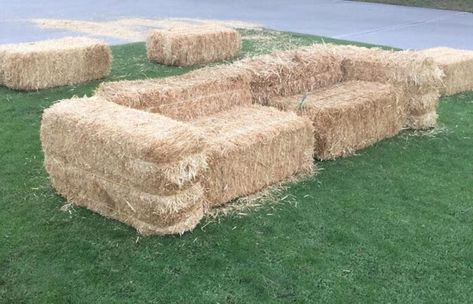 Movie Party Seating, Backyard Movie Night Seating, Hay Bale Couch, Movie Night Seating, Hay Bale Seating, Backyard Movie Party, Party Seating, Backyard Movie Nights, Barn Parties