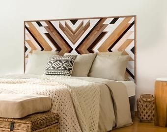 Peel And Stick Headboard, Live Edge Headboard, Headboard Decal, Boho Headboard, Full Size Headboard, Headboard Decor, Black Headboard, Small Bedrooms, Diy Headboards