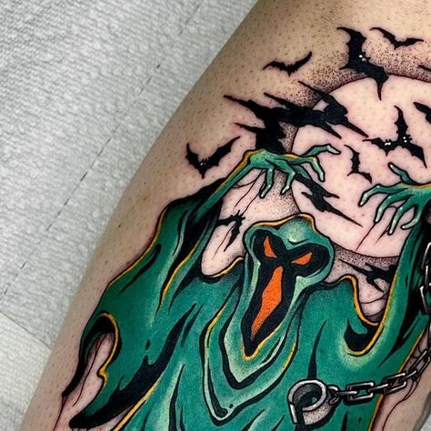 Scooby Doo Villain Tattoo, Scooby Doo Ghost Tattoo, Scooby Doo Tattoo, Taboo Tattoo, Green Ghost, Tattoos Inspiration, Ghost Tattoo, Tiny Tattoo, Face Tattoo