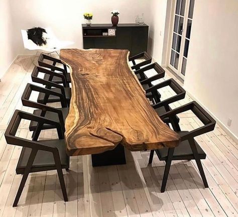 Love the aesthetics of furniture 👉🏽 @Metaphoricjizm Unique Dining Tables, Welded Furniture, Wood Table Design, Metal Furniture Design, Dining Table Design, Steel Furniture, Wooden Dining Tables, Stand Design, Metal Furniture