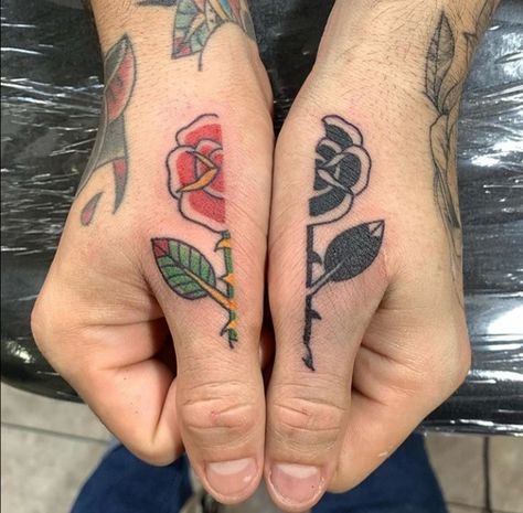 Traditional Style Matching Tattoos, Couples Tattoos American Traditional, Traditional Matching Tattoos Couple, Matching Tattoos For Best Friends American Traditional, Traditional Tattoos Couples, Sister Tattoos Traditional, American Traditional Wedding Tattoo, Love American Traditional Tattoo, Traditional Tattoo Love Couple