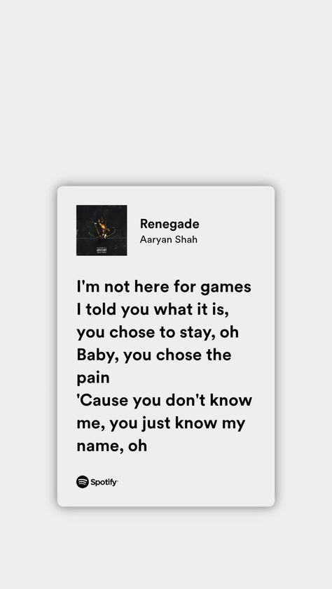 Renegade Lyrics Spotify, Renegade Lyrics, Wiser Quotes, Lyrics Spotify, Diy Phone Case Design, Spotify Lyrics, Personal Quotes, Song Playlist, Diy Phone