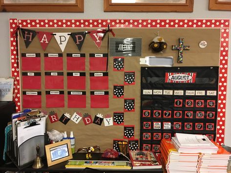 Classroom Decor Red And White Classroom Decor, Red And Black Classroom, Red Classroom Decor, Red Classroom Theme, Red Classroom, Diy Classroom Decorations, Prek Classroom, Ladybug Theme, Class Theme