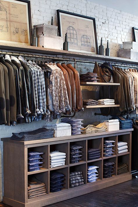 Streets of Georgetown store by Jeffrey Hutchison, Washington, D.C. store design Luxurious Dressing Room, Butik Design, A Clothing Store, Open Closet, Clothing Displays, غرفة ملابس, Store Interior, Master Closet, Dressing Room Design