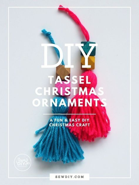 Christmas Tassels, Tassel Ornaments, Beaded Tassels Diy, Boho Ornaments, Easy Diy Christmas Ornaments, Tassel Christmas, Tassel Ornament, Christmas Fabric Crafts, Baubles Christmas