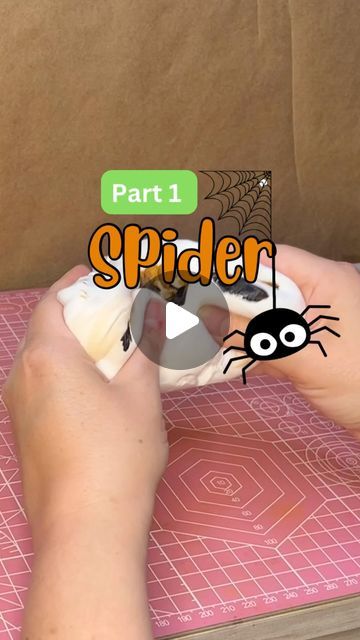 Sabine Gonzalez | Sensory Crafts with Foam Clay on Instagram: "Part 1: Cute Spider 🕷️  Usually I don’t  like spiders but those huge eyes got me 😍   🫓 roll out your clay 🫣cover a styrofoam ball   Jumping spiders are adorable and they can be a fun addition to your Halloween craft. I won’t make this one spooky. I just love how cute she is with her big shiny eyes!   #foamclay #halloweencrafts #spider #jumpingspider #cutespider" Playdough Spiders Play Dough, Paper Mache Spider Diy, Clay Jumping Spider, Ceramic Spider, Polymer Clay Spider, Jumping Spiders, Cute Spider, Huge Eyes, Foam Clay