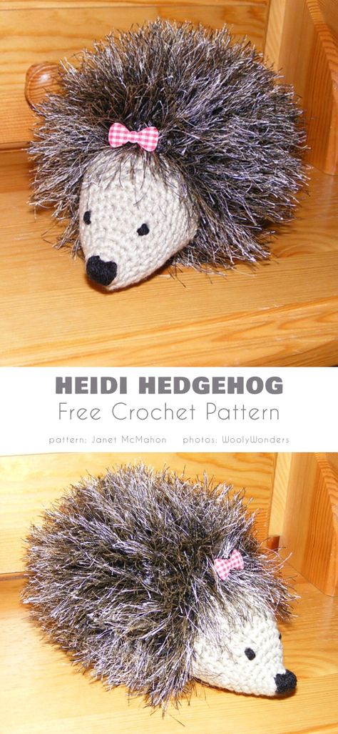 Heidi Hedgehog Eyelash Yarn Crochet, Loom Knitting Patterns Hat, Tiny Hedgehog, Crochet Hedgehog, Crochet For Beginners Blanket, Loom Knitting Patterns, Eyelash Yarn, Crochet Tips, Beginner Crochet Projects