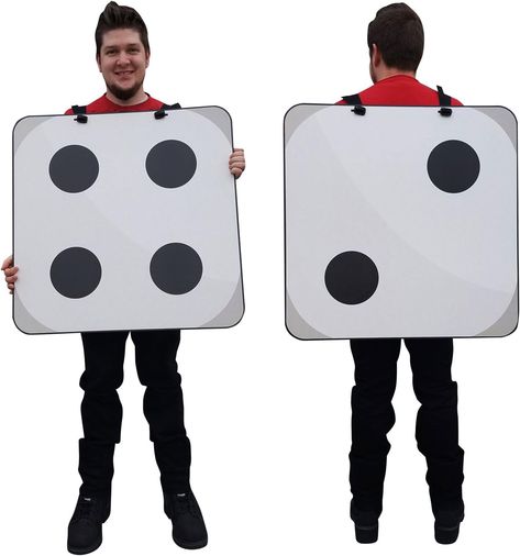 Dice Costume, Kids Balance Board, 3d Dice, Cardboard Costume, Cardboard Standup, 50th Wedding Anniversary Party, Sandwich Board, Cardboard Cutout, Photo Op