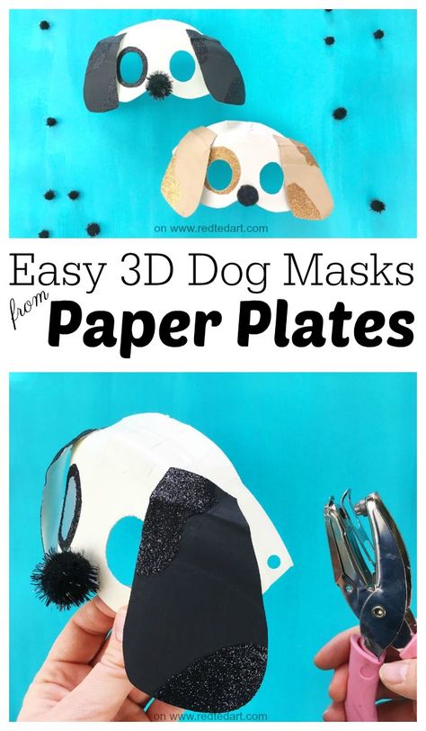 Easy Dog Mask DIY #dogmask #diydogmask #puppymask Dog Mask For Kids, Dog Crafts For Kids, Dogs Crafts, Dog Costumes For Kids, Paper Plate Masks, Puppy Crafts, Pet Theme, Puppy Costume, Paper Dogs