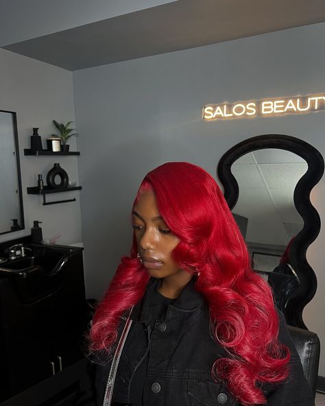 spicy 🌶️🥵 service: frontal wig install + curls • • located in: 📍Gaithersburg, MD • • wig customization and install bookings are open via dms! 🤎 • • #wigcustomization #wiginstall #hairstylist #lacewig Red Wig For Black Women, Wig Customization, Frontal Wig Install, Red Wig, Wig Install, Wig For Black Women, Frontal Wig, Frontal Wigs, Lace Wigs