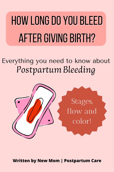 How long do you bleed after childbirth? How many pads do I need to get? Is it normal to have blood clots? All your questions are answered on my blog! #postpartumbleeding #bloodclots #bloodcolor #bloodflow #postpartumcare #lochia #whendoistopbleeding After Birth, After Giving Birth, Postpartum Care, Postpartum Recovery, Giving Birth, Blood Flow, New Mom, Postpartum, New Moms