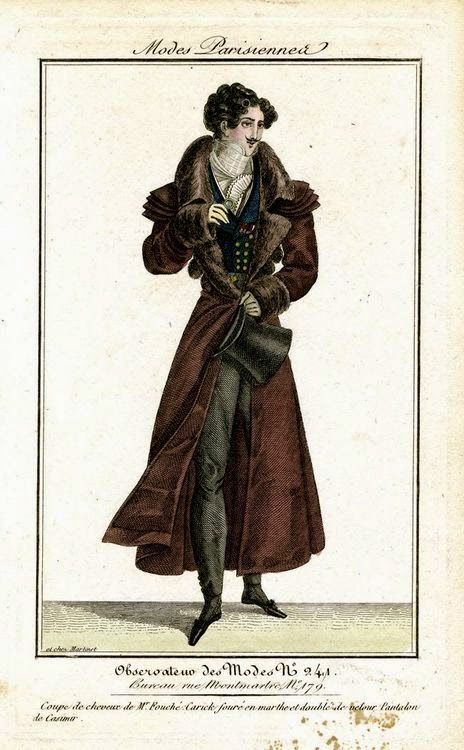 Men's Fashion, Paris (1822) Historical Sewing Patterns, Regency Mens Fashion, 1800s Men, Dandy Warhols, 1820 Fashion, Dorian Grey, 19th Century Men, 1820s Fashion, 1830s Fashion