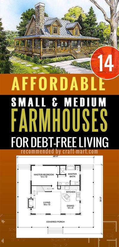 Are you dreaming of building your own house for a debt-free living? Why gamble with your largest investment? Just go with the plan that fits your lifestyle and is designed by a professional architect! Most importantly, before making your final decision, spend some time doing your research, looking at many different plans, and talking to your local builders. That initial planning will save you lots of money and headache in the future. #floorplans #smallfarmhouseplans Rustic Farmhouse Plans, Farm House Plans, Small Modern Farmhouse Plans, Small Rustic House, Small Farmhouse Plans, Farmhouse Architecture, Rustic House Plans, Farmhouse Floor Plans, Build Your Own House