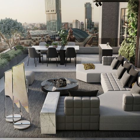 Create your own rooftop retreat with the Magna Outdoor Floor Lamps, Charla Outdoor Dining Chairs, and Vertigo Outdoor Dining Table. How would you design your perfect outdoor dining experience? Explore the Ultimate Outdoor Living Book. Tap the link in our bio. LUXXU – defining luxury outdoor spaces. #outdoorliving #luxuryoutdoor #ultimateoutdoorliving #summerdesign #lifestylebyluxxu #covethouse #housegoals #luxuryapartment #luxuryapartments #luxuryproperty #luxuryrealestate #townhouses #outd... Manchester Apartment, Luxury Outdoor Spaces, Outdoor Floor Lamps, Terrace Design, House Goals, Luxury Property, Outdoor Dining Table, Outdoor Dining Chairs, Outdoor Design