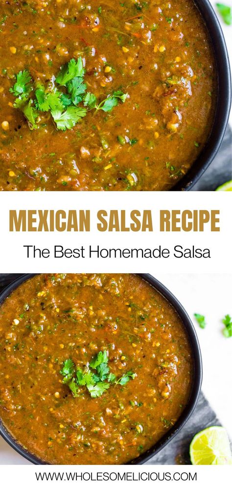 Hot Salsa Recipes, Red Salsa Recipe, Mexican Salsa Recipe, Authentic Mexican Salsa Recipe, Roasted Salsa Recipe, Best Homemade Salsa, Best Salsa Recipe, Best Salsa, Mexican Salsa Recipes