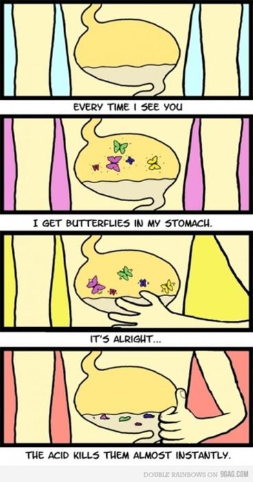 Butterfly In Stomach, Stomach Drawing, Butterflies In Stomach, Butterflies In My Stomach, Friday Humor, Stuff And Thangs, Lost Soul, Funny Comics, Pretty Quotes