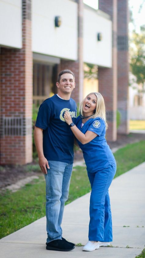 Nursing school pictures with boyfriend Nurse Couple Pictures, Nursing Graduation Pictures With Husband, Nursing School Pictures, Graduation Pictures With Boyfriend, Nursing Photoshoot, Nursing Photos, Pictures With Boyfriend, Nursing School Graduation Pictures, Nurse Pics