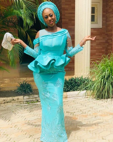 Lace Ankara Styles, Lace Aso Ebi Styles, Nigerian Dress Styles, Asoebi Style, Nigerian Ankara, Latest Aso Ebi Styles, Nigerian Lace Styles, African Lace Styles, Long Gown Design