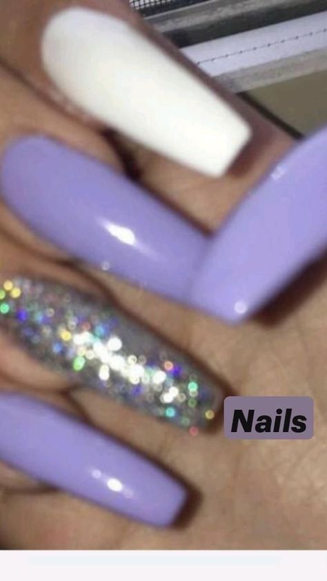 Royal Purple Nails, Slick Backs, Purple And Silver Nails, Boss Nails, Camo Nails, Quinceanera Nails, Nails Styles, Violet Nails, Purple Acrylic Nails