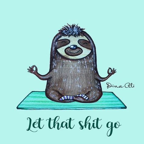 Arte Yoga, Sloth Life, Sloth Lovers, Baby Sloth, Cute Sloth, Lets Go, Yoga Inspiration, 귀여운 동물, Yoga Meditation