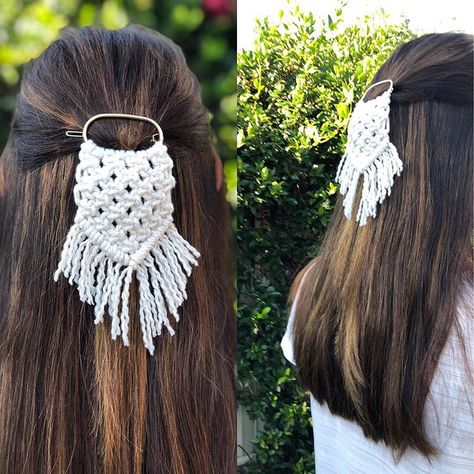 Macrame Hair Clip, Macrame Headband, Girls Hair Bows Diy, Diy Baby Mobile, Come See Me, Batik Art, Point Lace, Macrame Patterns Tutorials, Modern Macrame