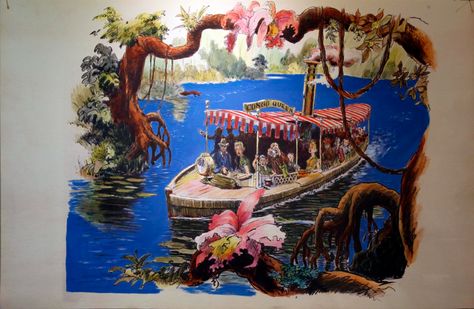 Artist Date 2020- Disney Adventure at the Bowers Museum – Dean Triolo #Disney #BowersMuseum #Cruise #artistdate #California Jungle Cruise, Theme Parks Rides, Disney Imagineering, Retro Disney, Disney Posters, Outdoors Tattoo, Disney Artwork, Disney Concept Art, Parc D'attraction