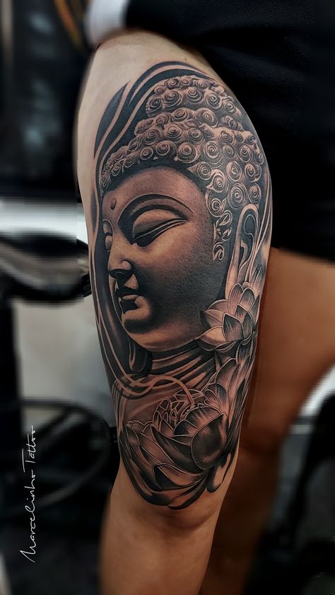 📸 - Instagram: @marcelinho_tattoocwb Buddha Tattoo Forearm, Tattoo Buddha, Buddha Drawing, Braids Styling, Buddha Tattoo Design, Thailand Tattoo, Buddha Tattoos, Buddha Art Drawing, Buddha Tattoo