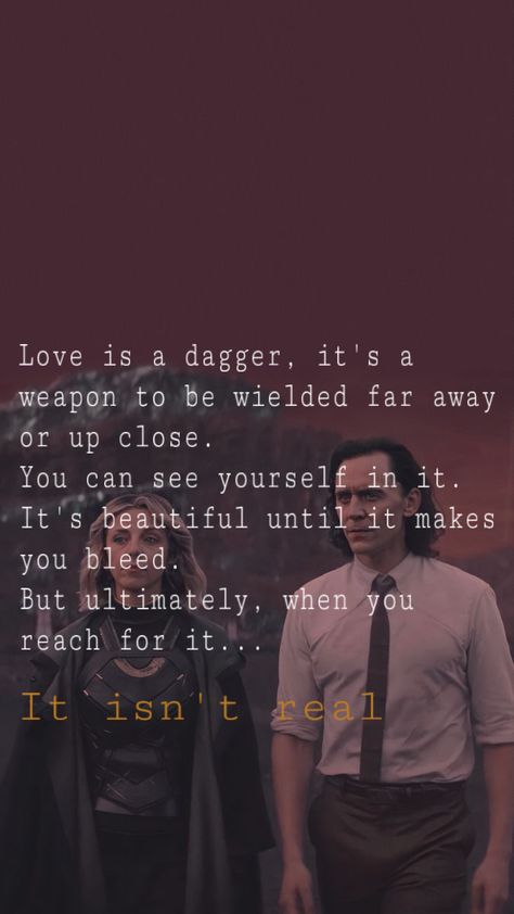 Loki Dagger Tattoo, Loki Phone Wallpaper, Love Is A Dagger, Loki Tattoo, Best Marvel Movies, Marvel Television, Aesthetic Marvel, Loki Quotes, Fb Profile Photo