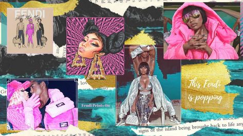 Aesthetic Nicki Minaj FendiPrintsOn desktop wallpaper Made by @Nitascornerr on Twitter and IG Nicki Minaj Wallpaper For Pc, Nicki Minaj Laptop Wallpaper, Aesthetic Nicki Minaj, Iphone Wallpaper Vintage Retro, Nicki Minaj Aesthetic, Aesthetic Computer Wallpaper, Aesthetic Computer, Nicki Minaj Wallpaper, Collage Landscape