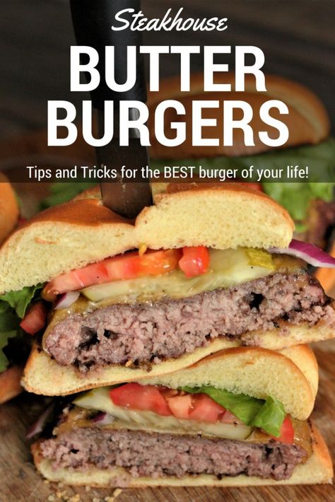 Juiciest Burger Recipe, Steakhouse Butter, Fun Sandwiches, Resep Burger, Football Foods, Hey Grill Hey, Grilling Food, Traeger Smoker, Butter Burgers