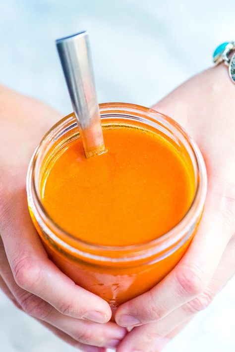 Three Ingredient Buffalo Wing Sauce Buffalo Wings Sauce Recipe, Homemade French Dressing, Easy Homemade Buffalo Sauce, Buffalo Sauce Recipe, Wing Sauce Recipes, Homemade Buffalo Sauce, Buffalo Wing, Buffalo Wing Sauce, French Dressing